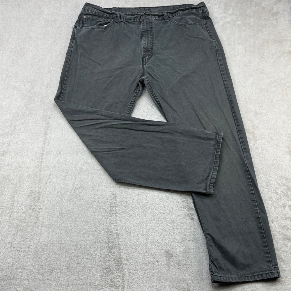 Levi's 505 Regular Fit Jeans Mens 40x32 Gray Straight Leg Denim Pants